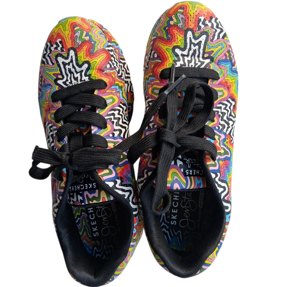 Skechers Jen Stark Girls Multicolor Drip Sneakers Size 1.5 - Picture 4 of 7